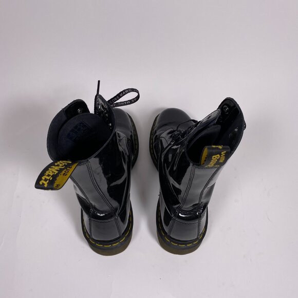 DR. MARTENS x MARC JACOBS Black Patent Leather Redux Grunge Boots - Picture 6 of 14